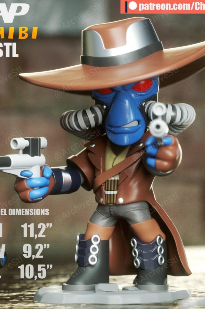 Star Wars（星球大战） Cad Bane（凯德·班恩） 3D打印图纸